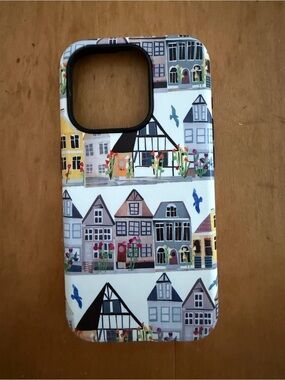 Floral Village Pattern Phone Case - White Multi-Color